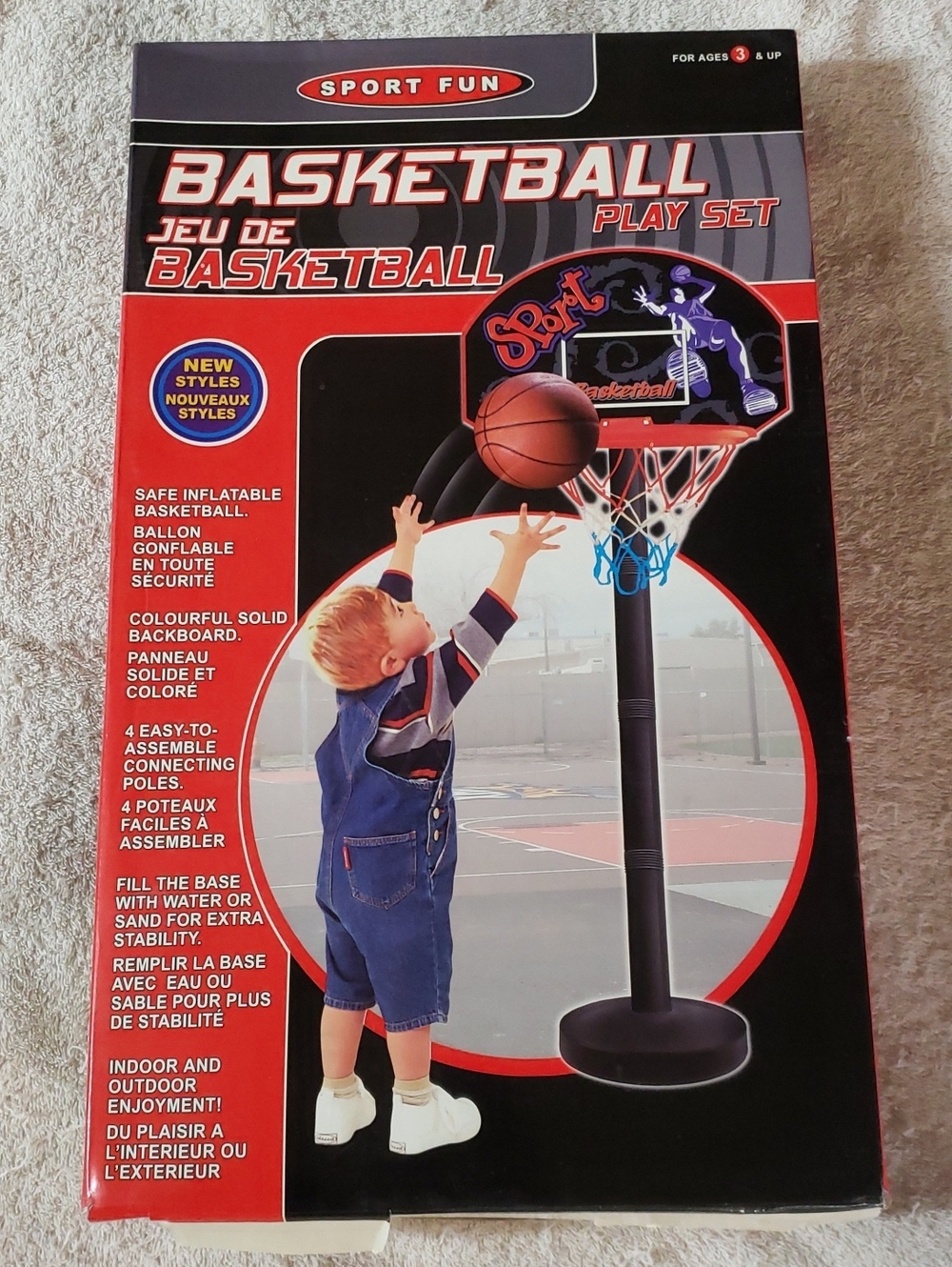 NWOT Kids Basketball Play Set - Red & Black